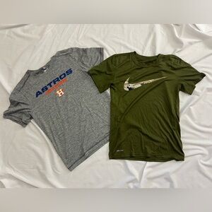 ASTROS (genuine merchandise) & NIKE shirt• size S• gray & green
